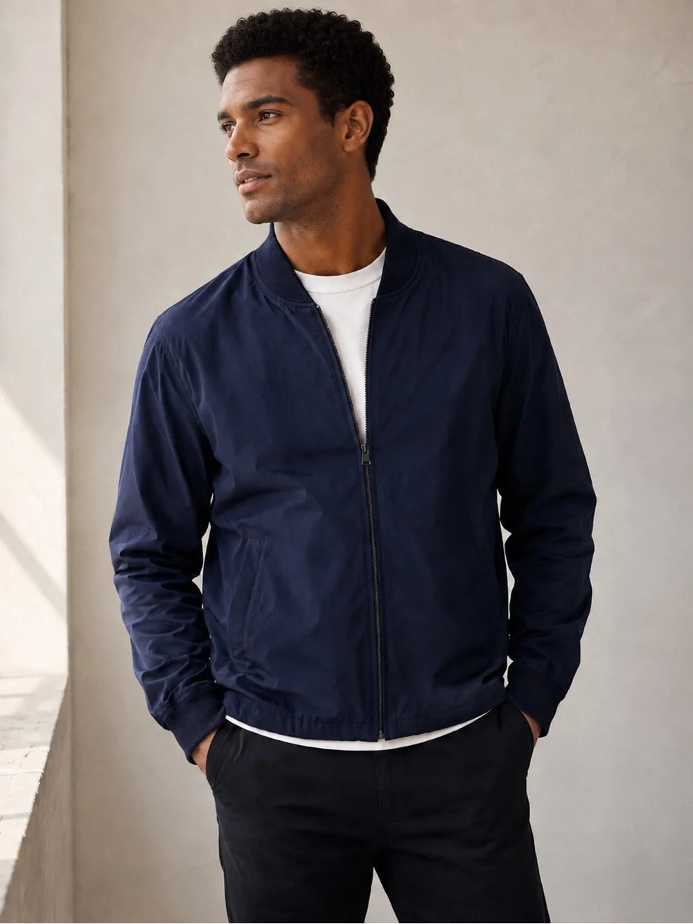 J.Crew NX-631 Navy Cotton Bomber Jacket Men's Military General Issue Medium